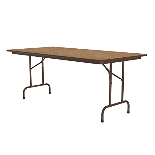 Correll Rectangular TFL Commercial Folding Table, 36"x96", Medium Oak