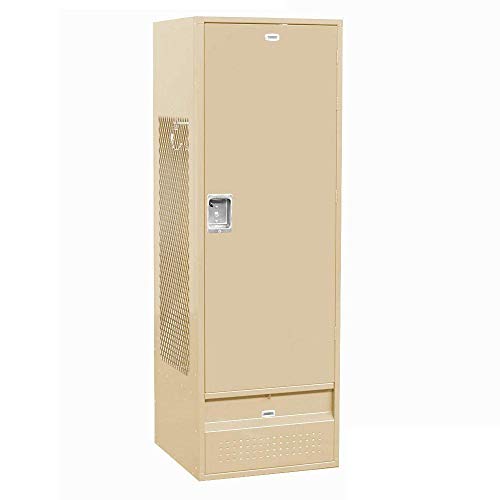 Salsbury Industries 71024TN-U 6ft High 24in Deep Unassembled Metal Locker - Tan Brown