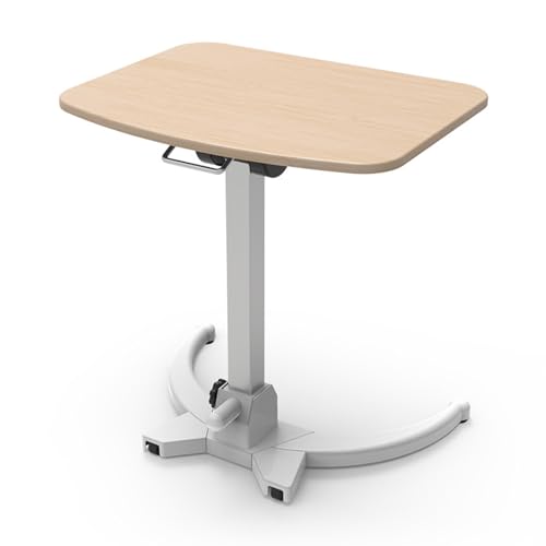 HGTRH Mobile Laptop Standing Desk Cart on Wheels - Adjustable Height, Single Monitor, Sit-to-Stand, Foldable