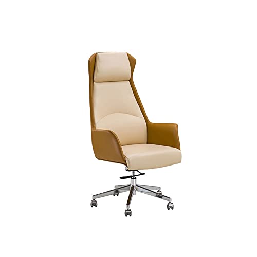 KJLY Executive Cowhide Office Chair with Fixed Armrest - Color A