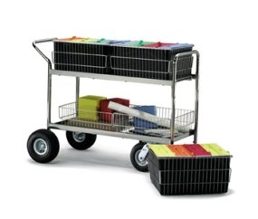 Charnstrom Long Wire Basket Mail Cart (M283)