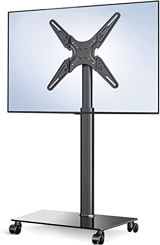 Generic Multifunction Rolling Floor TV Stand with Mount for 32-55 Inch TVs, Height Adjustable - Max VESA 400x400mm