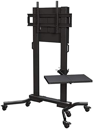 Crimson AV Heavy Duty Mobile Cart for Displays Larger Than 60", Black - 300lb Mount Capacity