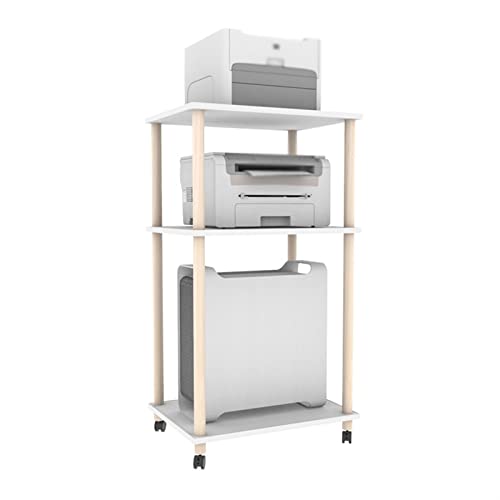 TOMYEUS CPU Stand 3-Layer Floor-to-Ceiling Printer Stand with Wheels