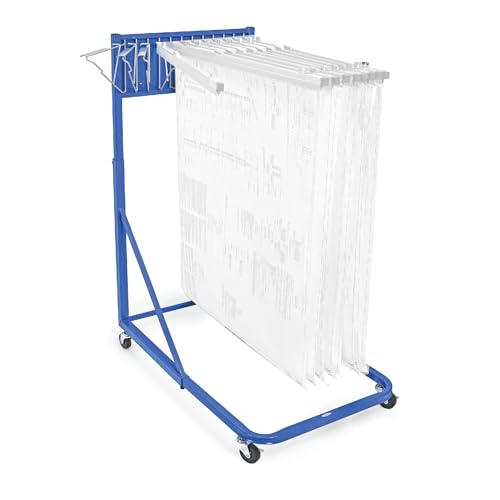 Adir Corp. Mobile Blueprint Holder - Hanging Rack for Blueprints, Posters, Maps, and Files