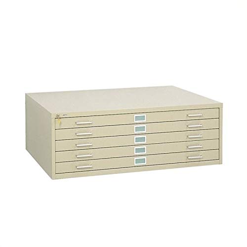 Scranton & Co 5 Drawer Metal Flat Files Cabinet for 36" x 48" Files - Tropic Sand