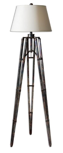 Uttermost 28460 Tustin Lamp 20 x 20 x 68, Bronze, Oxidized Brnze Finsh