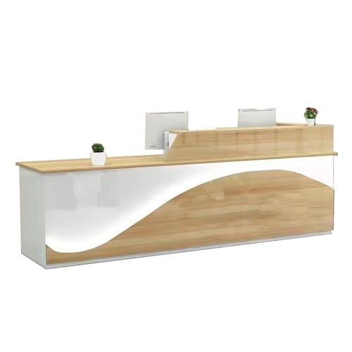 ZXLBTNB Reception Desk, L-Shaped Modern Retail Checkout Counter - Small Hair Salon & Barber Shop