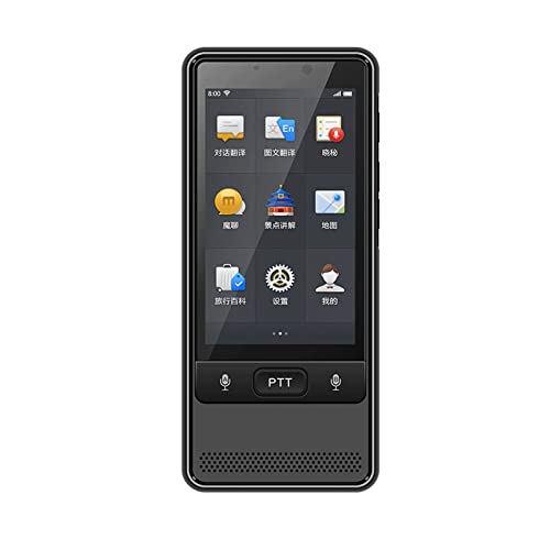 None Language Translator Device Simultaneous Intelligent Translation in 72 Languages - Black