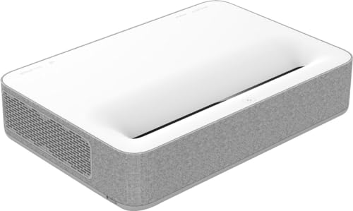 Idealforce 4K Ultra Short Throw Laser TV Home Theatre Projector, 2500 ANSI Lumens, HDR10, Harman Kardon Soundbar, Smart Laser Projector (White/Gray)