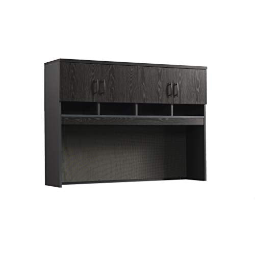 Sauder Via Credenza Hutch, Bourbon Oak Finish, L: 59.45" x W: 14.49" x H: 42.80