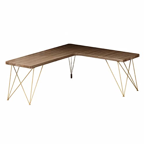 None Corner Pine Wood Computer Desk L-Shaped Office Study Desk (Left, 180x180x75cm)