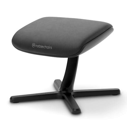 noblechairs Black Edition Footrest V2.0, 45-Degree Tilt, Premium Materials, High-Tech Vinyl Cover