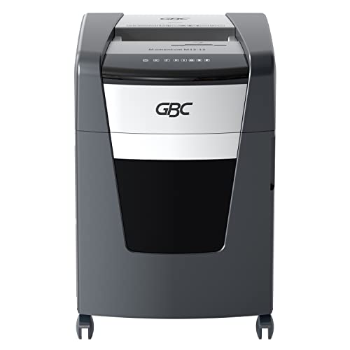 GBC Paper Shredder, 12 Sheet Capacity, Micro-Cut, P-5 Security, Anti-Jam, Momentum M12-12 (WSM177003)