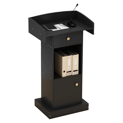 YILDEX Luxury Lectern Stand with Laptop Desk and Storage