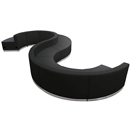 BizChair Black LeatherSoft Reception Configuration, 9 Pieces