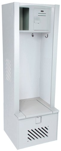 Bradley - Gray HDPE Gear Locker, Assembled, (1) Tier, (1) Wide, Opening Width: 19 in