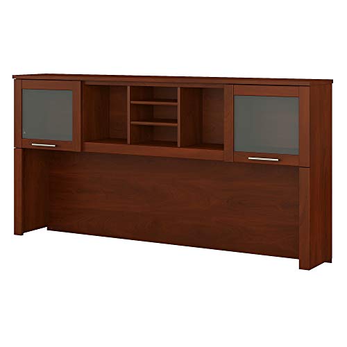 Bush Furniture Somerset Desk Hutch 72W, Hansen Cherry - Home Office Shelves and Cabinets