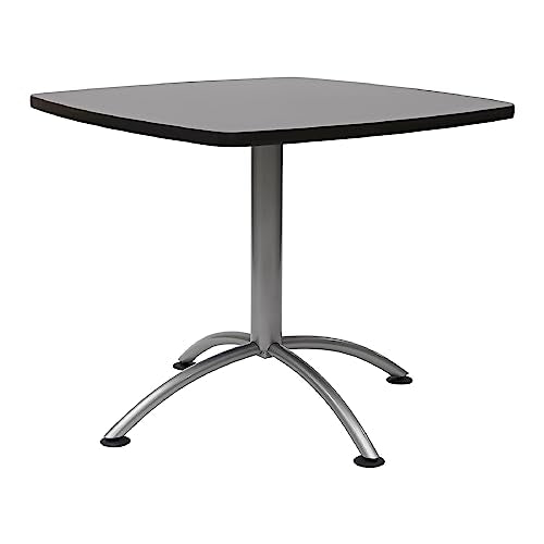 Iceberg CafeWorks Cafe Table, Graphite Granite, Steel Base - 36” x 36” x 29” H