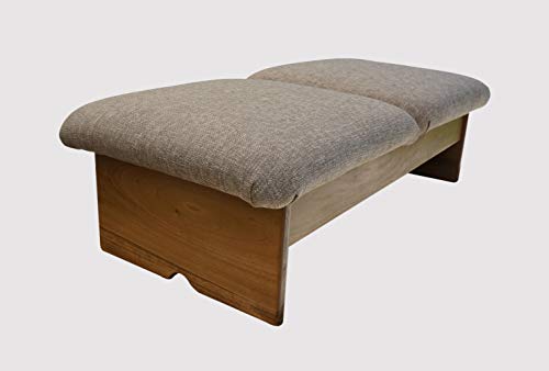 KR Ideas Large Doggie Step Padded Foot Stool, 10" Tall, Maple Stain - Made in The USA