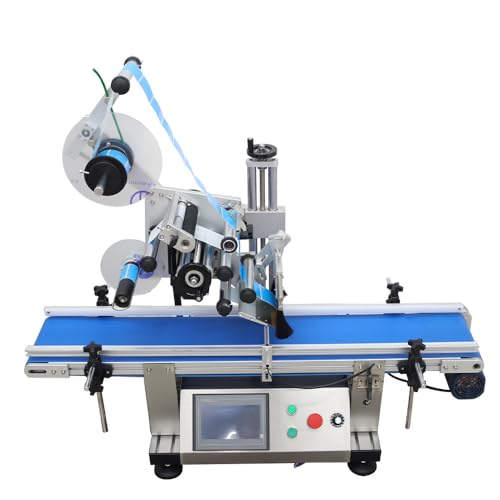 HayWHNKN Automatic Flat Bottle Labelling Machine with Conveyor Belt 110v