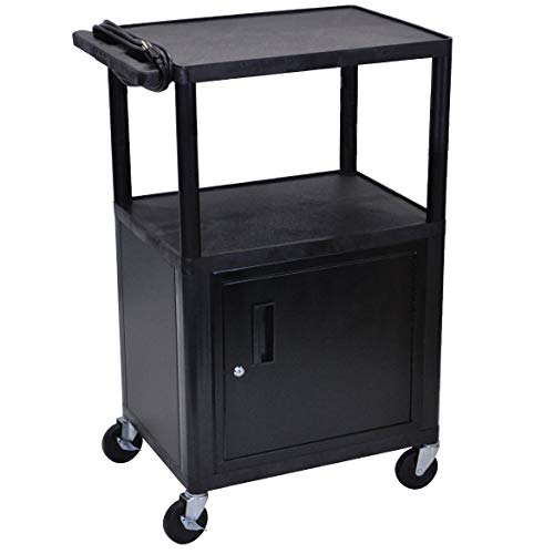 Luxor 42"H AV Cart with Three Shelves Cabinet (LE42C-B)