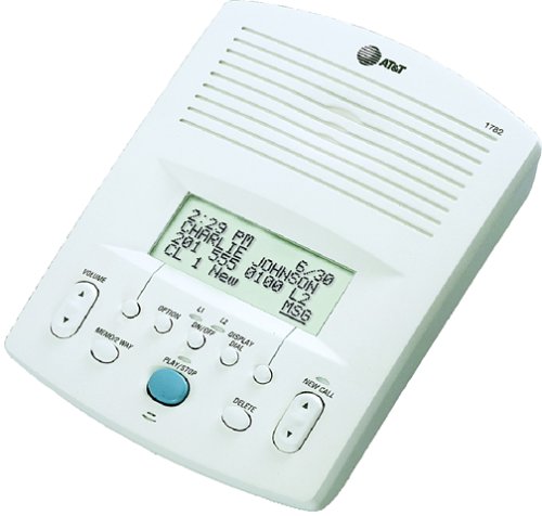 AT&T 1782 2-Line Answering System with Caller ID/Call Waiting (Dove Gray)