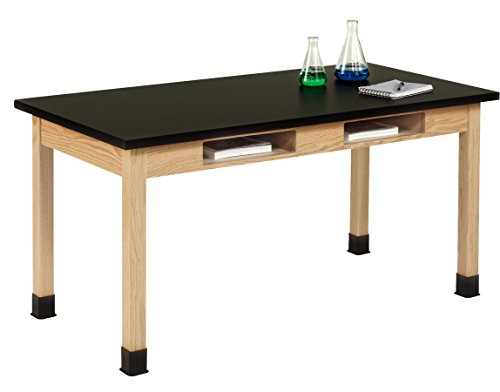 Diversified Woodcrafts UV Finish Solid Oak Wood Table with Book Compartment, 60" x 30" x 30