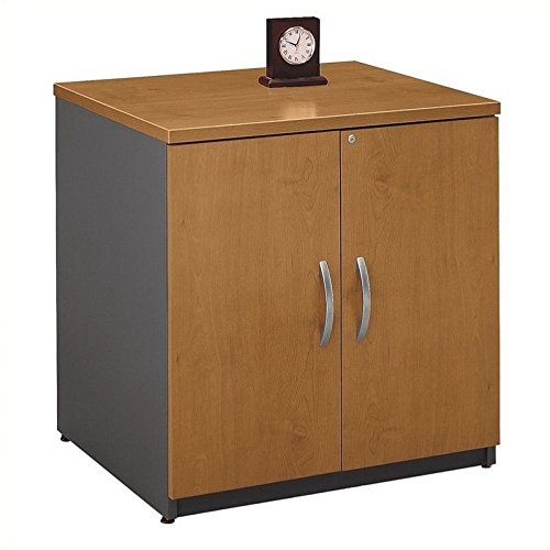 BUSH BUSINESS FURNITURE Series C: 30-inch Door Bookcase, Natural Cherry/Graphite Gray