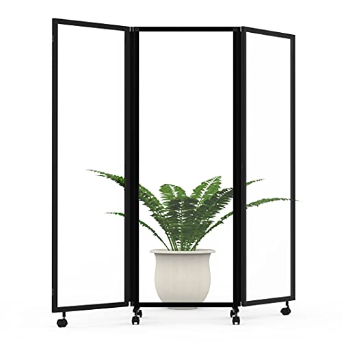 S Stand Up Desk Store Acrylic Room Divider Privacy Screen (Clear, 71" x 65")