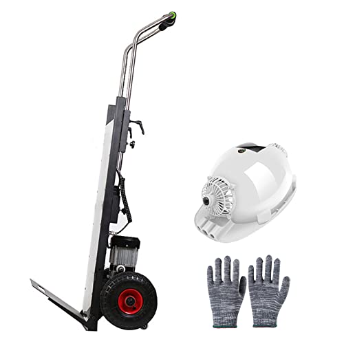 MJYT Powered Stair Climbing Cart Heavy Duty Utility Trolley Cart Industrial Hand Trucks for Stairs - Black 48V/30Ah/1000W