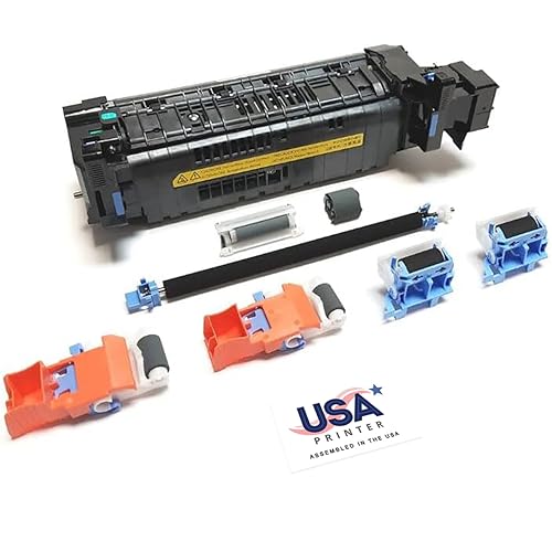 USA Printer Maintenance Kit for HP Laserjet M607 M608 M609 M631 M632 M633 - RM2-1256 Fuser, Transfer Roller, Tray 1 & 2 Sets of J8J70-67904 for Tray 2-6