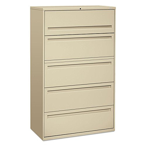 HON 795LL 700 Series Lateral File Cabinet with Roll-Out & Posting Shelves, 42w, Putty