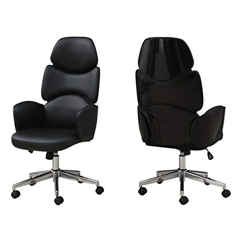 212 Main Black Leather Look High Back Executive Office Chair