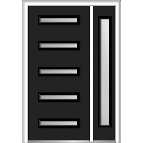 National Door Company Steel Exterior Door with Sidelite, 50" x 80", 5-Lite, Left-Hand Inswing