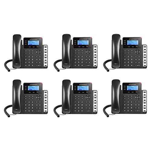 Grandstream GXP1630 Bundle - 6 Gigabit IP Phones, 3 Lines, 3 XML, LCD, HD Audio, PoE