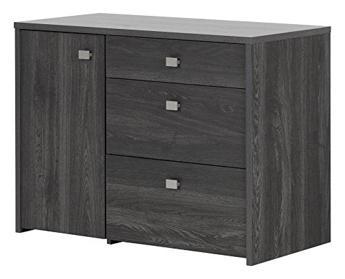 South Shore Office Storage Unit with File Drawer, Gray Oak