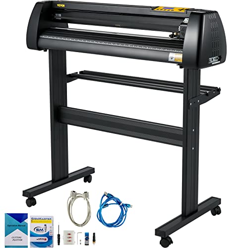 VEVOR Vinyl Cutter Machine, 28 Inch Paper Feed Cutting Plotter Bundle with Signmaster Software & 3 Blades