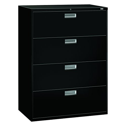 HON 694LP 600 Series 4-Drawer Lateral File, Black