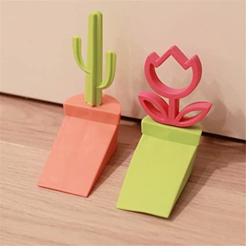 None Silicone Flower Door Stopper Anti-Collision Wind-Proof (Pack of 2)