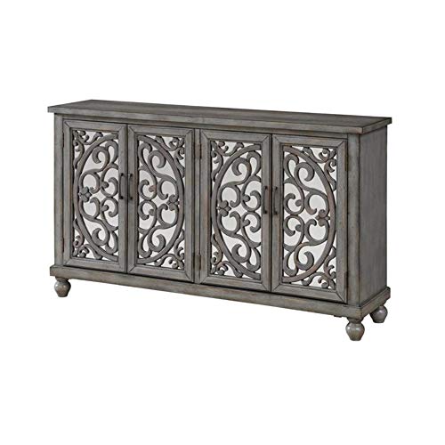Coast to Coast Imports Hammond Grey Rub Four Door Credenza