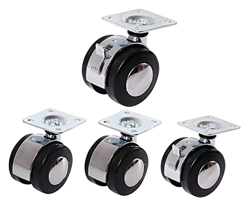 IkiCk Furniture Casters Set - 40mm Industrial Caster Wheels (100kg Load-Bearing)