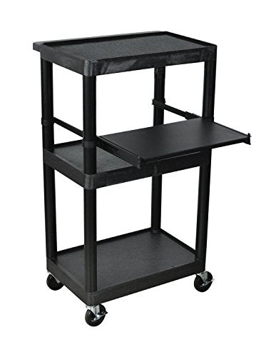 Luxor Heavy-Duty AV Cart - 3 Shelves Pullout (LT45-B)