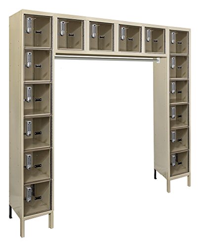 Hallowell Safety-View Plus Locker with DigiTech Lock - Tan, 12x18x12-16 Person, Unassembled