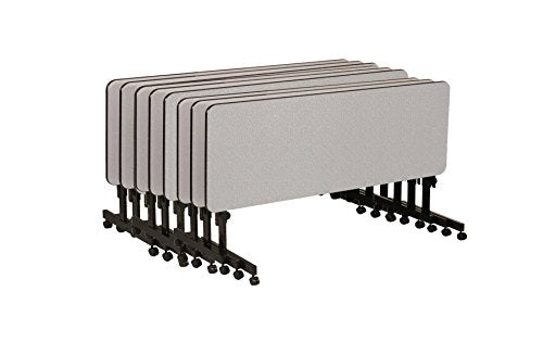 Correll Econoline Flip Top Table 24" x 72" Adjustable Height Gray Granite Melamine Top (Pack of 8)