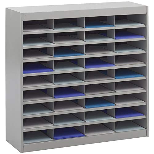 Scranton & Co Grey Mail Organizer - 36 Letter Size Compartments