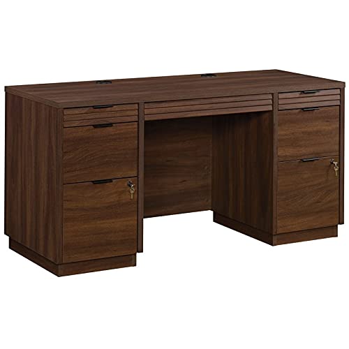 Sauder Worksense Palo Alto 60" Commercial Credenza - Spiced Mahogany Finish