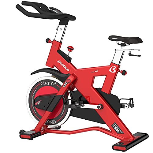 pooboo Exercise Bike Indoor Cycling Bike Stationary with 40 Lbs