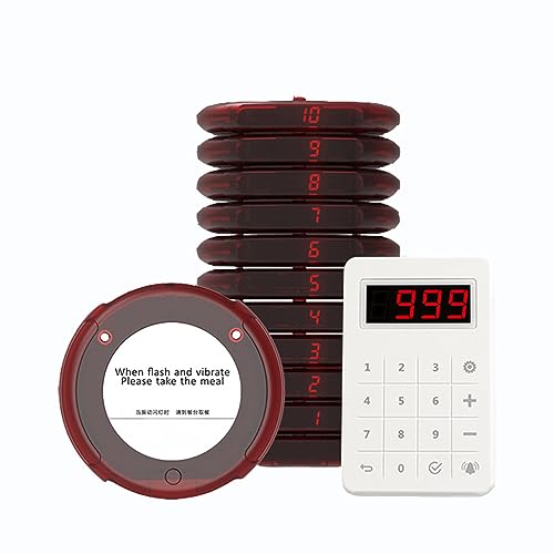 ROLTIN Wireless Food Pager for Commercial Catering - Western Restaurant Vibrating Queue Pager - Contactless Queuing for Restaurants, Banks, Coffee Shops