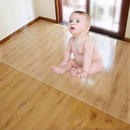 IHIPPO Clear Vinyl Plastic Floor Protector 2MM - 2-24 Ft Long - Heavy Duty Office Chair Mat